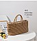 Stylish Natural Woven Draw String Tote