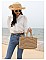 Stylish Natural Woven Draw String Tote