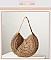 Circled Pattern Straw Round Tote