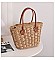 Shoulder Straw Beaded Hand Tote Bag