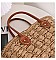 Shoulder Straw Beaded Hand Tote Bag