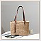 Adjustable Handle Boutique Quality Straw Tote