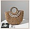 Shell Decor Straw Bag