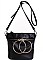 Trendy Hoop Accented Crossbody Bag