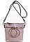 Trendy Hoop Accented Crossbody Bag