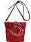 Trendy Hoop Accented Crossbody Bag