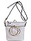 Trendy Hoop Accented Crossbody Bag