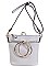 Trendy Hoop Accented Crossbody Bag