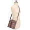 2-in-1 Multi-Pocket Oval Print Crossbody Bag Set