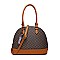 3 IN 1 MONOGRAM DOME SHAPED SATCHEL CROSSBODY AND WALLET SET