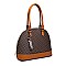 3 IN 1 MONOGRAM DOME SHAPED SATCHEL CROSSBODY AND WALLET SET