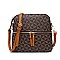 3 IN 1 MONOGRAM DOME SHAPED SATCHEL CROSSBODY AND WALLET SET