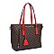 3 IN 1 STYLISH MODERN MONOGRAM TOTE CROSSBODY AND CLUTCH SET