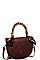 SCARF HANDLE CROCO TEXTURED CROSSBODY BAG