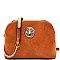 Emblem Double Compartment Dome Cross Body Messenger