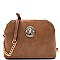 Emblem Double Compartment Dome Cross Body Messenger