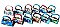 PACK OF 12 PCS ASSORTED COLOR DESIGNER MINI COIN PURSE