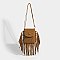 Fringed Flap Cell-Phone Holder Cross-Body