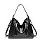 Side Pockets Hobo Shoulder Bag