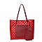 2 in 1 Quilted Shopping Tote Bag