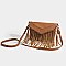 Fringed Flap Cross Body Messenger