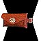 P LEATHER BELT W/ RHINESTONE BAG