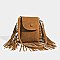 Fringed Flap Cell-Phone Holder Cross-Body