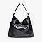 Side Pockets Hobo Shoulder Bag