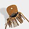 Fringed Flap Cell-Phone Holder Cross-Body