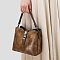 Flap Accented Bucket Hobo Bag