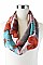 Pack of (12 Pieces) Assorted Fashionable Hibiscus Print Infinity Scarves FM-AACG0743