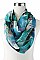 Pack of (12 Pieces) Assorted Fashionable Hibiscus Print Infinity Scarves FM-AACG0743