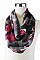 Pack of (12 Pieces) Assorted Fashionable Hibiscus Print Infinity Scarves FM-AACG0743
