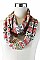 PACK OF (12 PCS) ASSORTED COLOR AZTEC TRIBAL PRINT INFINITY SCARVES FM-AACG0756