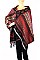 Pack of (12 Pieces) Assorted Classy Tribal Pattern Fringe Shawls FM-AACG0820