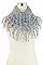 Fringe Knitted Infinity Scarves - Dozen / 12pcs
