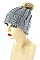 Pack of 12 (pieces) Assorted Faux Fur Pom Pom Crochet Beanies FM-AACG0946