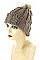 Pack of 12 (pieces) Assorted Faux Fur Pom Pom Crochet Beanies FM-AACG0946