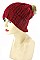 Pack of 12 (pieces) Assorted Faux Fur Pom Pom Crochet Beanies FM-AACG0946