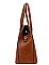 Triple Compartment Satchel - Tote Bag