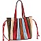 ROUND HANDLED ACCORDION SATCHEL