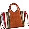 2 IN 1 MULTICOLORED ACCORDION SATCHEL