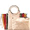 2 IN 1 MULTICOLORED ACCORDION SATCHEL