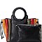 2 IN 1 MULTICOLORED ACCORDION SATCHEL