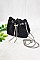 Allover Rhinestone Embellished Bucket Shoulder Bag