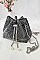 Allover Rhinestone Embellished Bucket Shoulder Bag