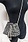 Allover Rhinestone Embellished Bucket Shoulder Bag