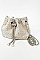 Allover Rhinestone Embellished Bucket Shoulder Bag