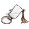 See Thru Transparent Clear Cuff Handle Clutch