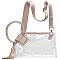 See Thru Transparent Clear Cuff Handle Clutch